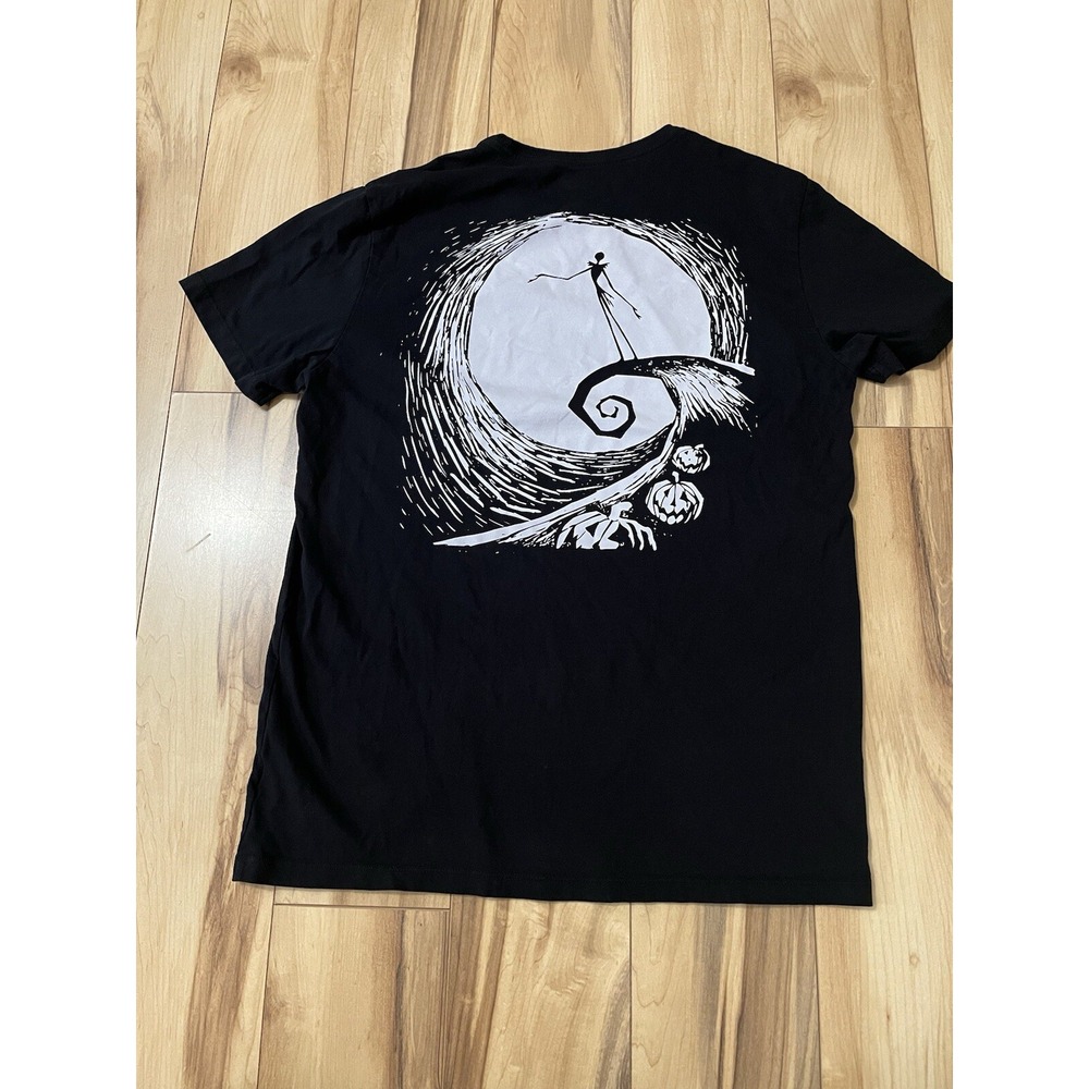 Nightmare Before Christmas Sz M Black & White Graphic T Shirt Jack Skellington